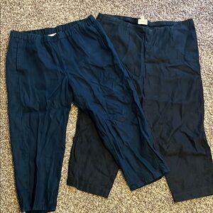 Women’s linen cropped pants bundle